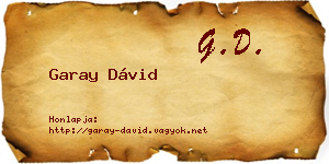 Garay Dávid névjegykártya